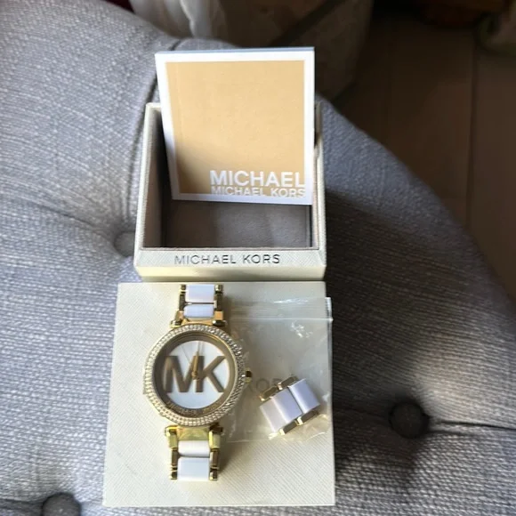 Michael Kors | Accessories | Mk White Gold Mother Of Pearl Watch 